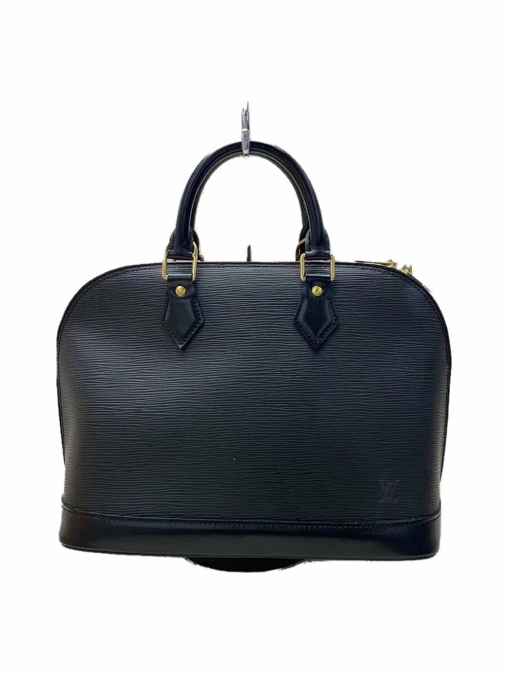 LOUIS VUITTON Alma Epi Leather Bag Black